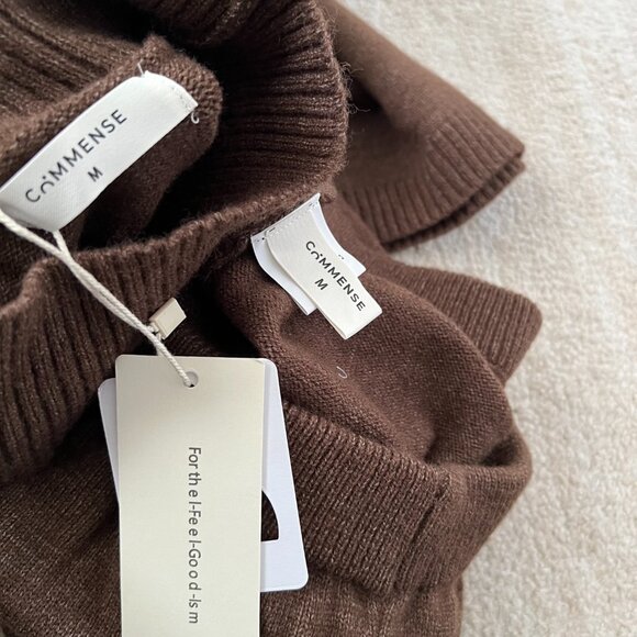 NWT Commense Two Piece Matching Sweater Wide Leg Pull On Pants Set M - Picture 2 of 13